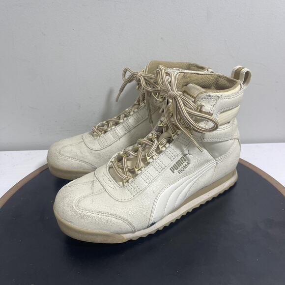 Puma Roma Shoes Womens Size 7 High Top Suede‎ Retro 345862-04 Sneakers - Picture 4 of 12